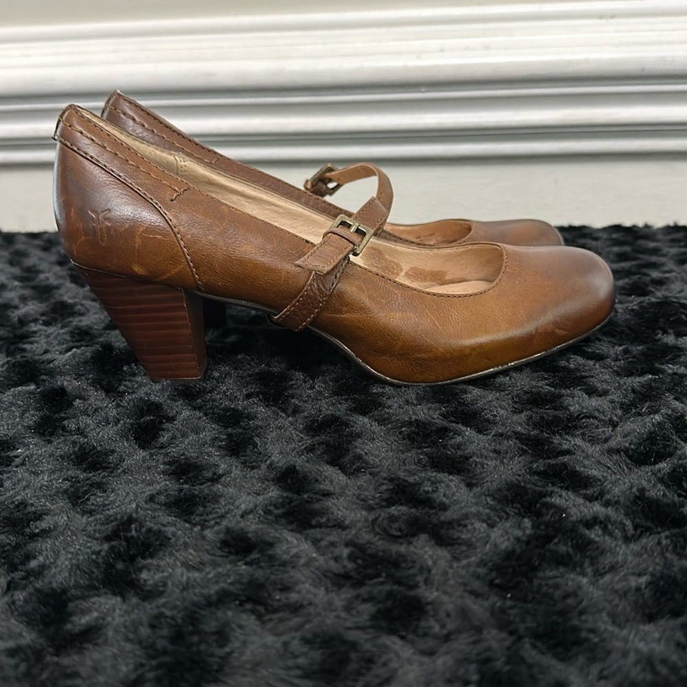Frye Brown Mary Jane Heels